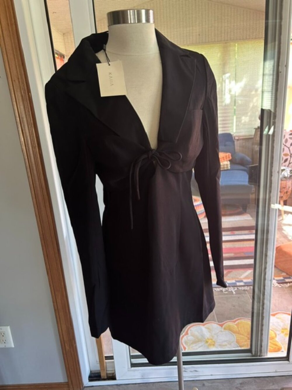Kaiia Tie Fron Collared Dress